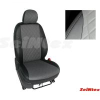 Автомобильные чехлы Seintex Subaru Forester IV 2012- Ромб черные 88952 - фото 3