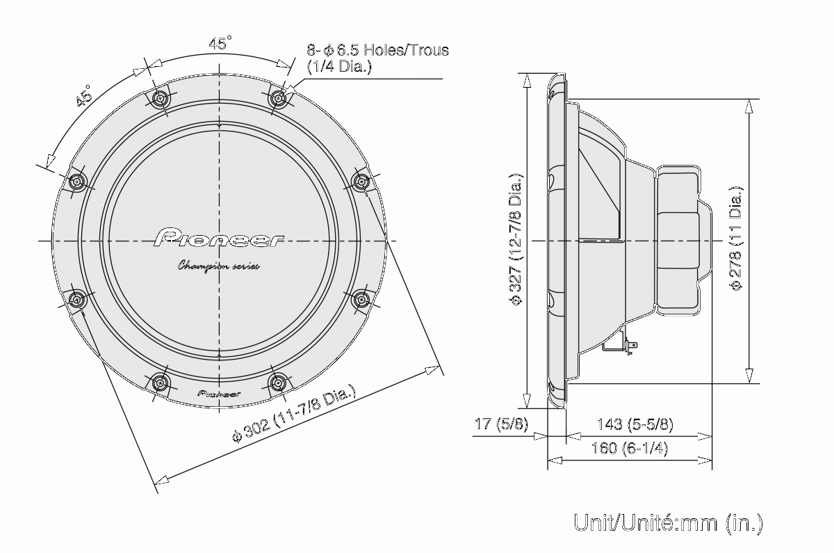 Диаметр кольца под 10 сабвуфер. Сабвуфер Пионер 300 диаметр. Диаметр сабвуфера 10 дюймов в см. Размер динамика сабвуфера 10. Размер динамика сабвуфера